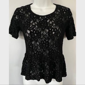 Black Peplum Top